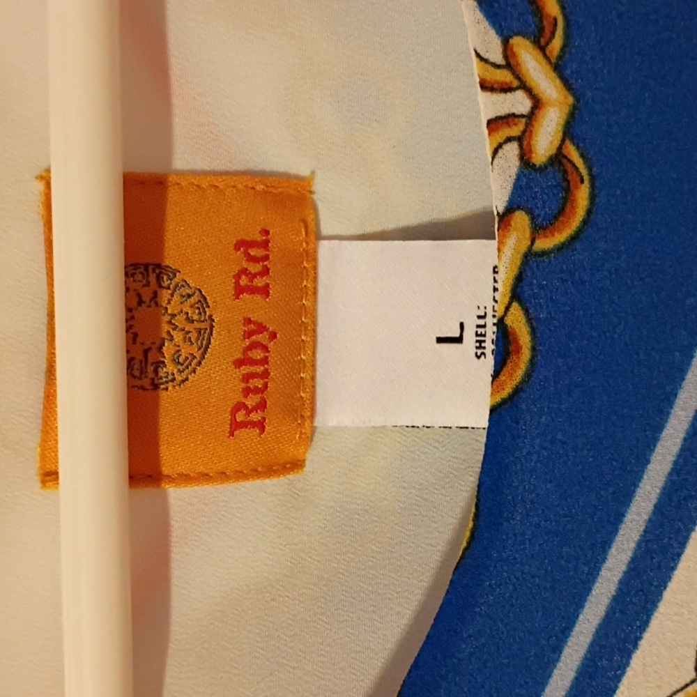 Ruby Rd. Multicolor Chevron Blouse - Picture 2 of 8